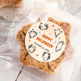 Pegatina Redonda Fantasma de Halloween