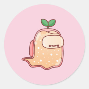 Pegatina Redonda Fantasma de planta