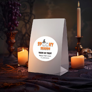 Pegatina Redonda Fantasma de temporada de fantasía - Diseño de Hall