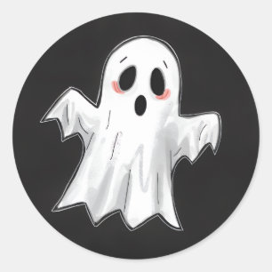 Pegatina Redonda Fantasma fantasmal