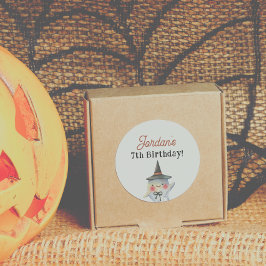 Pegatina Redonda Fantasma Halloween Favor de cumpleaños