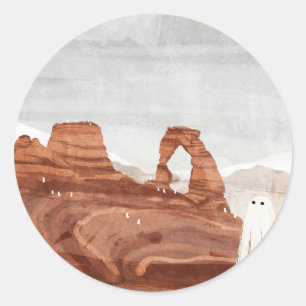 Pegatina Redonda Fantasmas de Moab