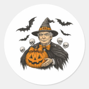 Pegatina Redonda Fantasmas Halloween espeluznante Boo Zombie Calaba
