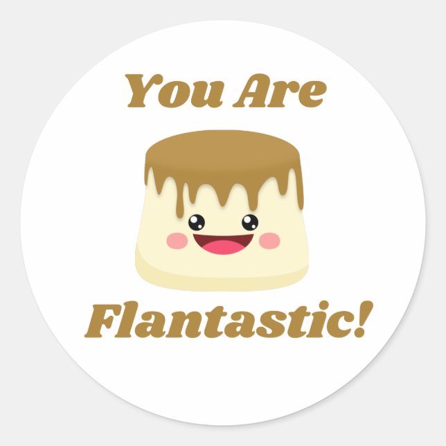 Pegatina Redonda ¡Fantástico! (Anverso)