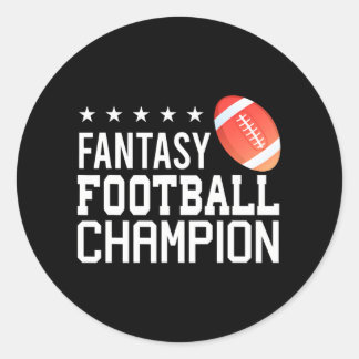 Pegatina Redonda FANTASY FOOTBALL CHAMPION Champion