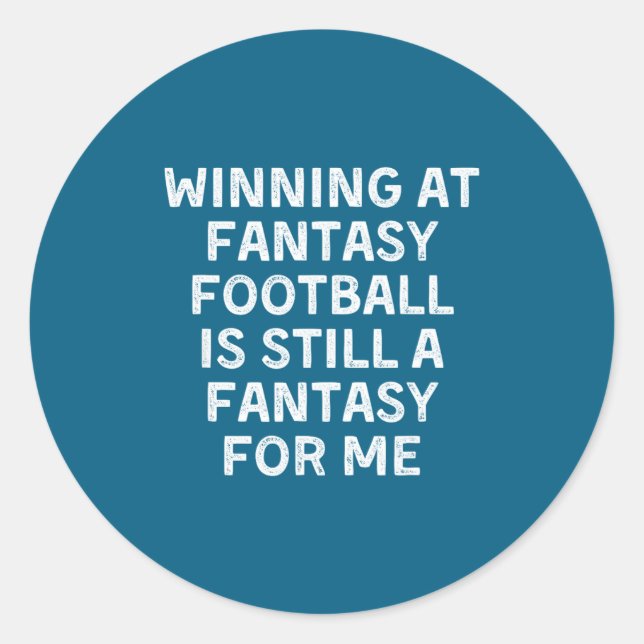 Pegatina Redonda Fantasy Football Loser Funny  (Anverso)