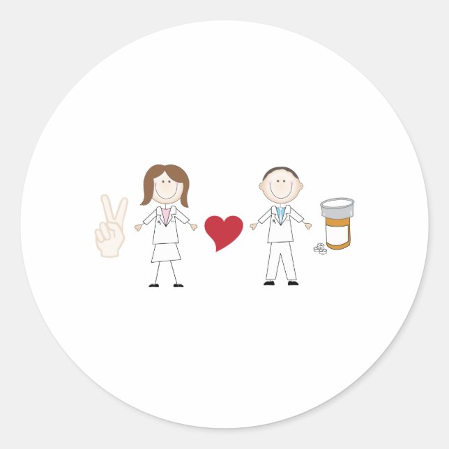 Pegatina Redonda Farmacéuticos (Anverso)