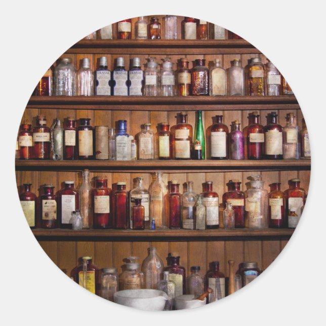 Pegatina Redonda Farmacia - Pharma-palooza (Anverso)