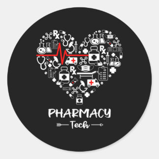 Pegatina Redonda Farmacia Tech He Farmacy Tech