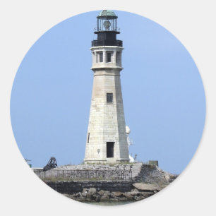 Pegatina Redonda Faro - Búfalo, Nueva York