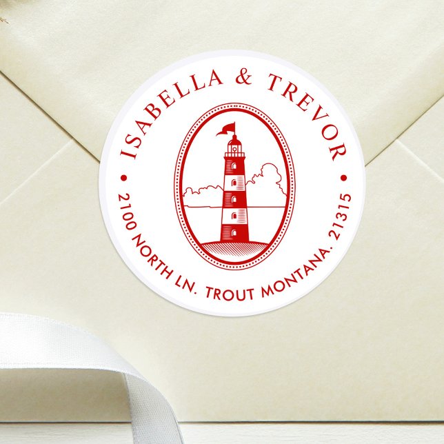Pegatina Redonda Faro de Crimson | Crimson Náuticos Temáticos (Subido por el creador)