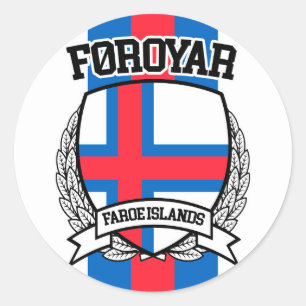 Pegatina Redonda Faroe Island