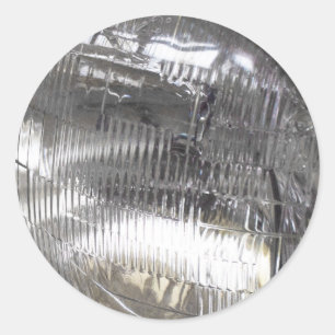 Pegatina Redonda Faros de coche clásicos