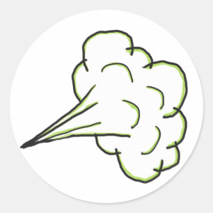 Pegatina Redonda Fart Cloud