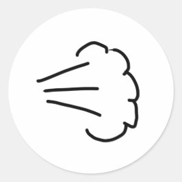 Pegatina Redonda Fart Cloud