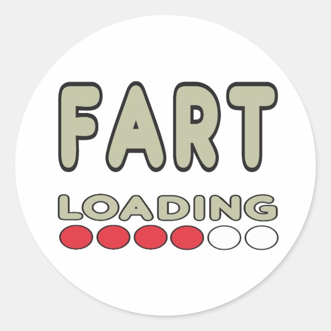 Pegatina Redonda Fart Loading (Anverso)