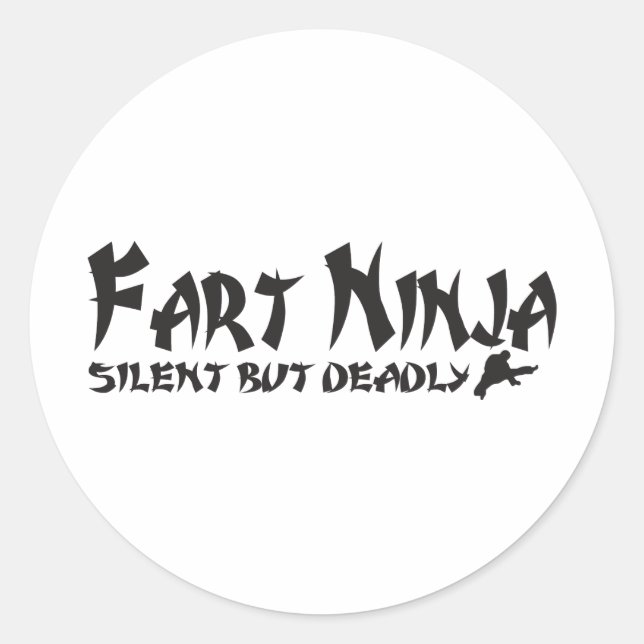 PEGATINA REDONDA FART NINJA (Anverso)