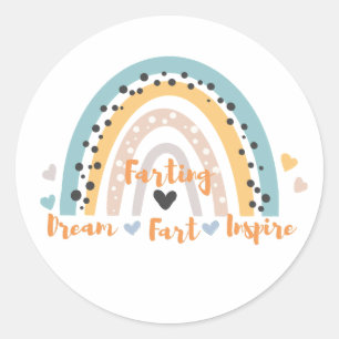 Pegatina Redonda Farting Dream Farts Inspire