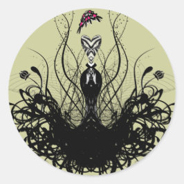 Pegatina Redonda Fashion Diva