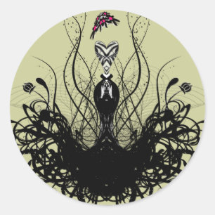 Pegatina Redonda Fashion Diva