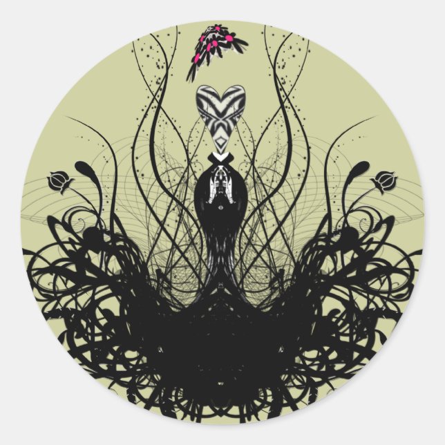 Pegatina Redonda Fashion Diva (Anverso)