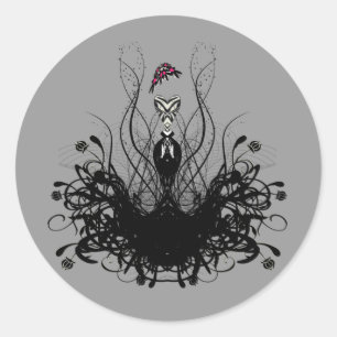 Pegatina Redonda Fashion Diva