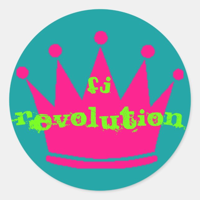 Pegatina Redonda Fashion Junky (Anverso)