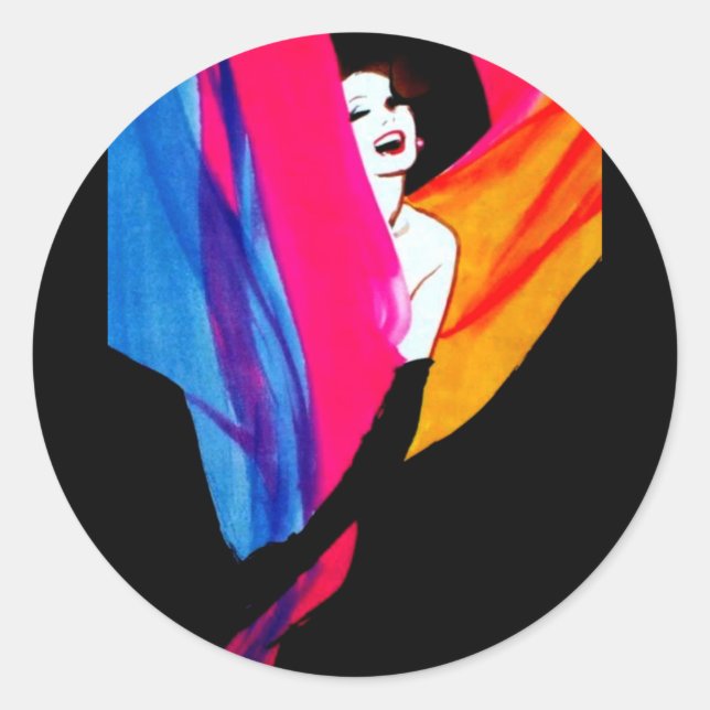 Pegatina Redonda FashionMagCover-RGruauTextiles1 (Anverso)