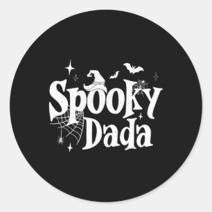 Pegatina Redonda Fastidioso disfraz de Halloween papá