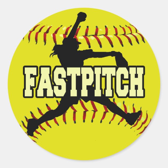 Pegatina Redonda Fastpitch (Anverso)