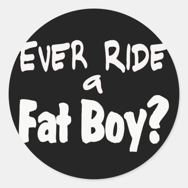 Pegatina Redonda Fat Boy Rider (Anverso)