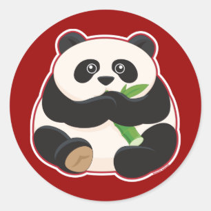 Pegatina Redonda Fat Panda