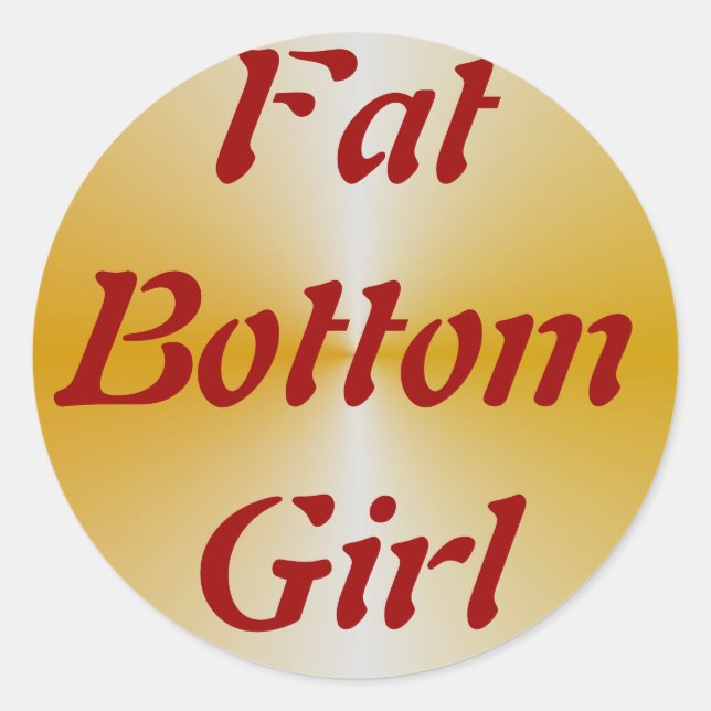 Pegatina Redonda FatBottomGirl (Anverso)