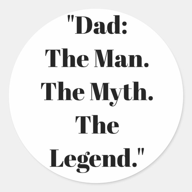 Pegatina Redonda Father's Day Gift Sticker (Anverso)