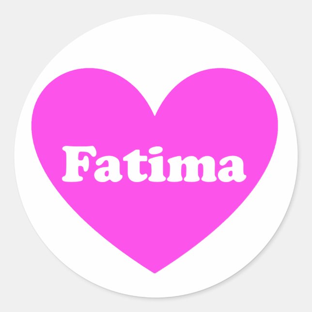 Pegatina Redonda Fatima (Anverso)