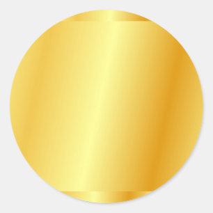 Pegatina Redonda Faux Gold Background Blank Template Trendy Elegant