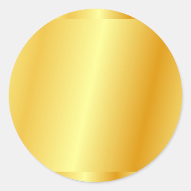 Pegatina Redonda Faux Gold Background Blank Template Trendy Elegant (Anverso)