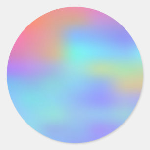 Pegatina Redonda Faux Holographic Bright Personalizado Trendy