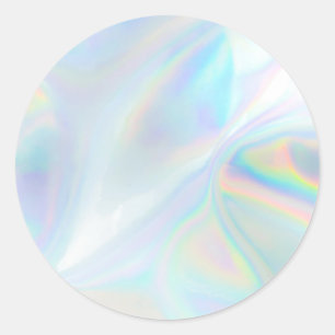 Pegatina Redonda Faux Holographic Personalizado Trendy