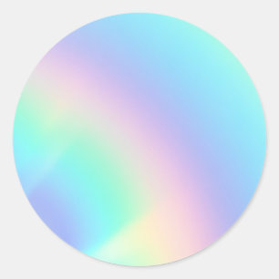 Pegatina Redonda Faux Holographic Personalizado Trendy Classic Roun