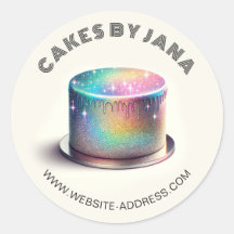 Faux Holographic Rainbow Purpurina Cake Bakerley