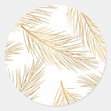 Faux Relieve metalizado dorado Pine Needles Pegati