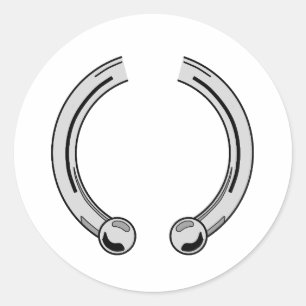 Pegatina Redonda Faux Silver Piecing 