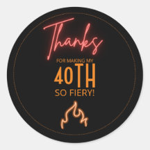 Favor de agradecimiento de cumpleaños número 40 &