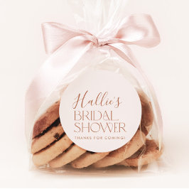 Pegatina Redonda Favor de agradecimiento minimalista boho para la d