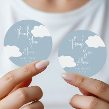 Favor de agradecimiento para baby shower de nube a