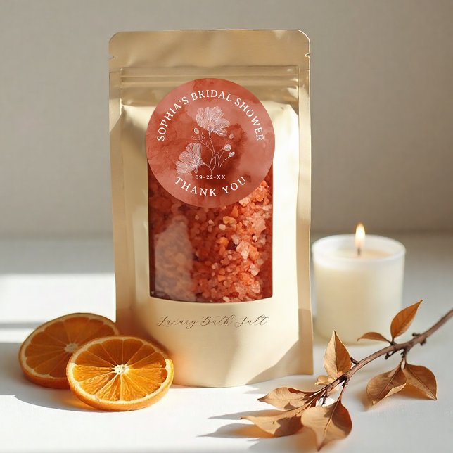 Pegatina Redonda Favor de agradecimiento para boda de la colección  (Thank You Favor Sticker)