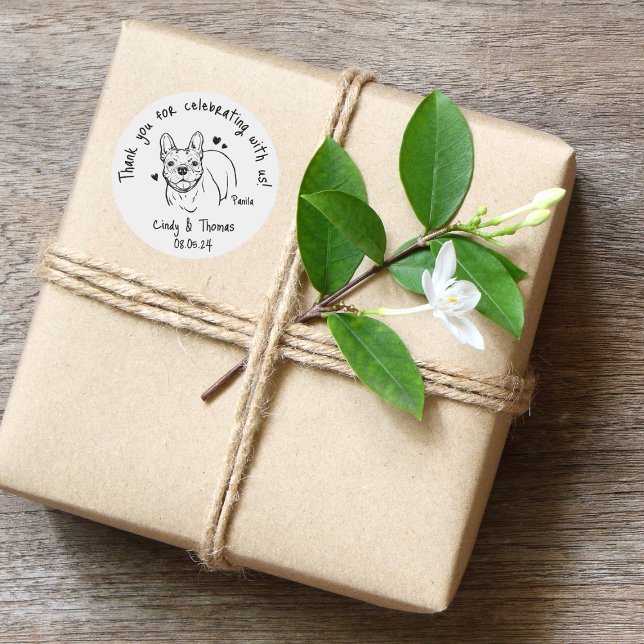 Pegatina Redonda Favor de boda divertido y chic personalizado para  (Subido por el creador)