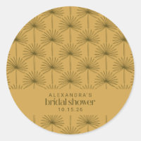 Favor de boda personalizado Mostaza Botánica Retro