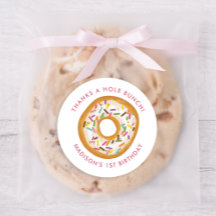 Favor de fiesta de cumpleaños de donut rosados